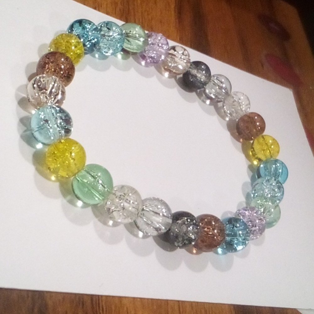 Multicolor Glass Beaded Bracelet
